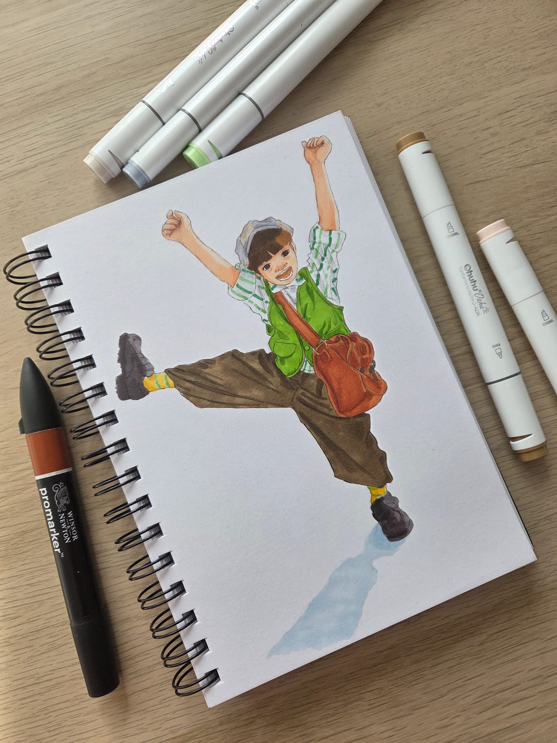 Dynamic pose and happy kid
