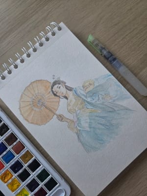 Photo study : lady with the umbrella